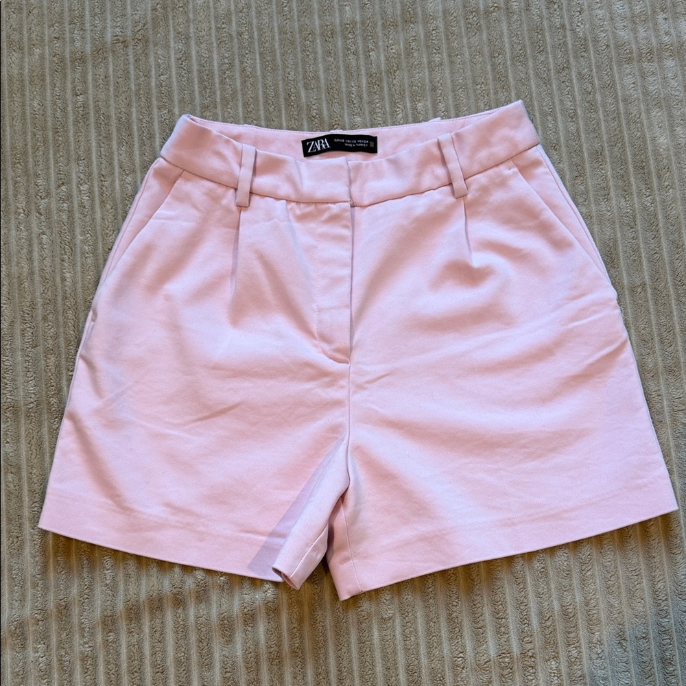 Zara Light Pink High Waist Women's Shorts